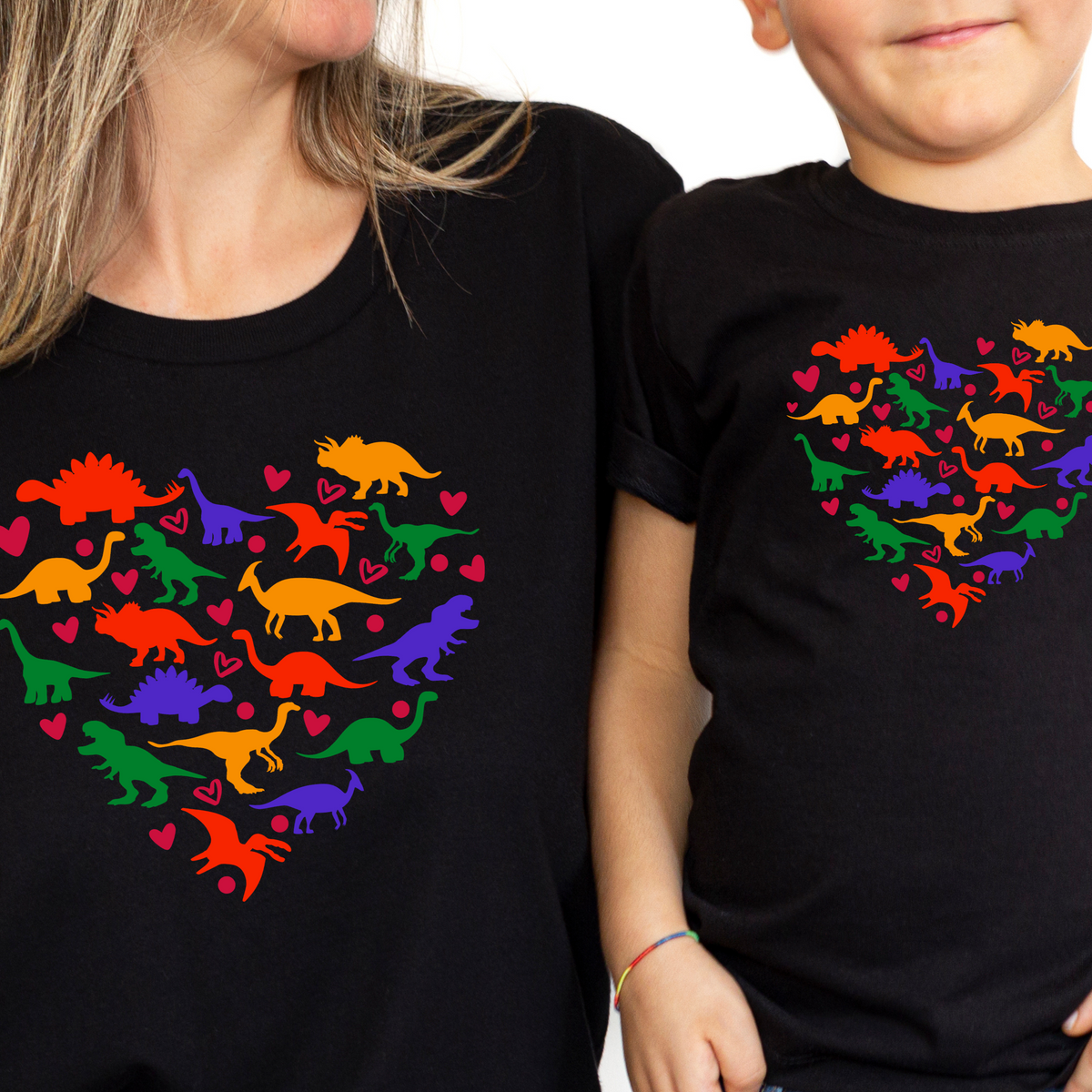 Multicoloured Dinosaur Heart (MORE COLOURS & STYLES)