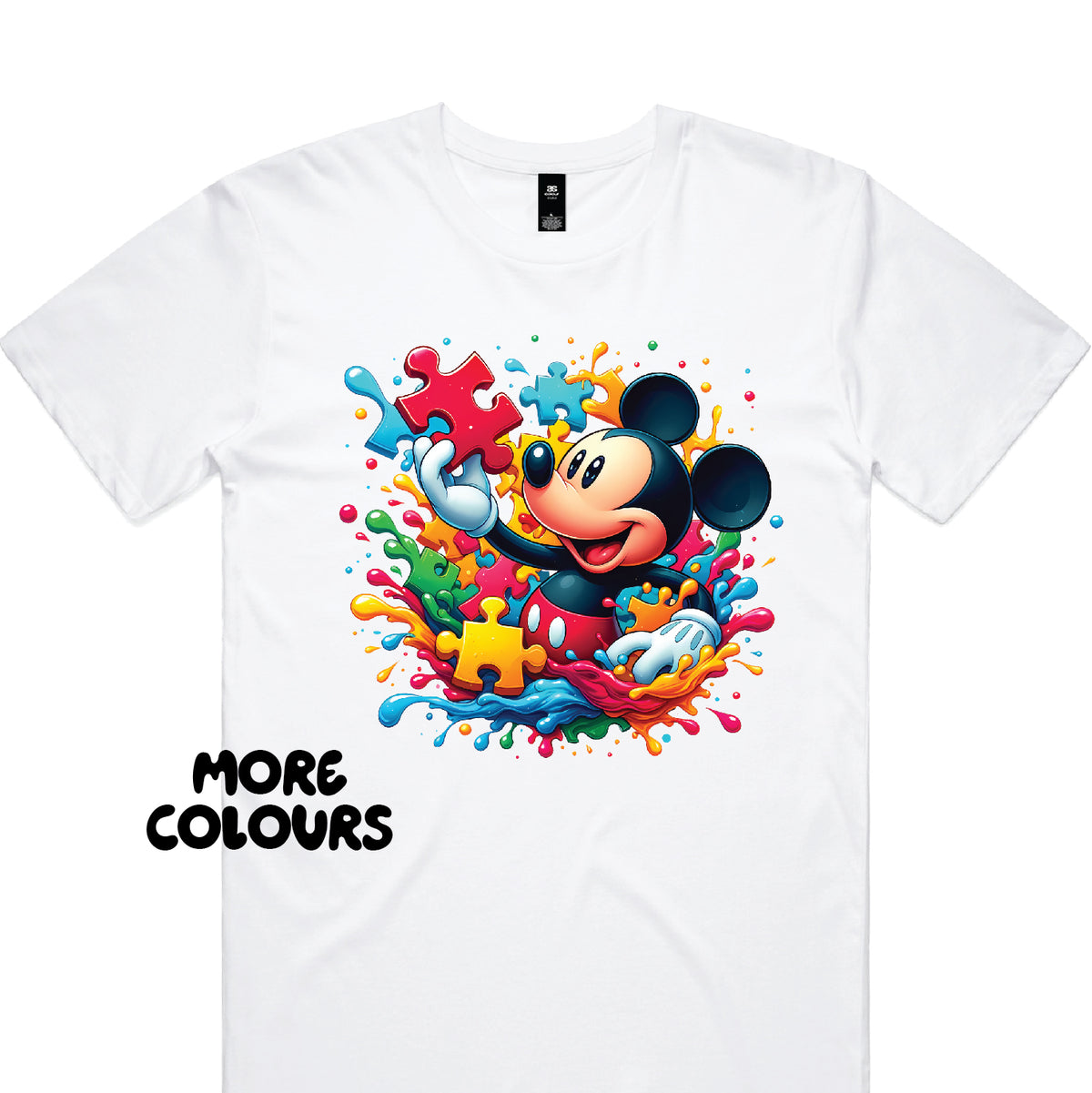 Mickey Mouse Autism Puzzle Piece (MORE COLOURS & STYLES)