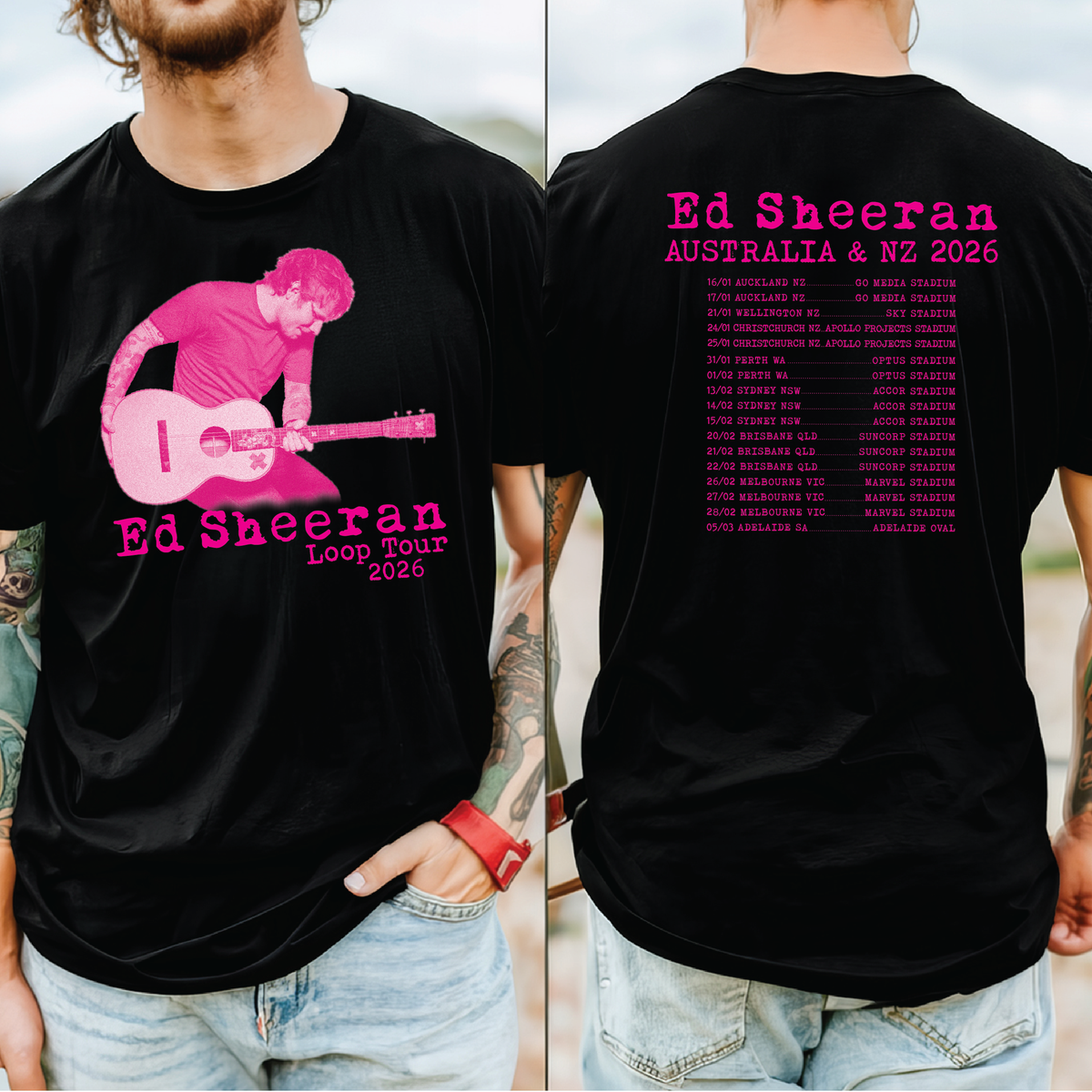 Ed Sheeran Loop Australian & NZ Tour 2026 (MORE COLOURS & STYLES)