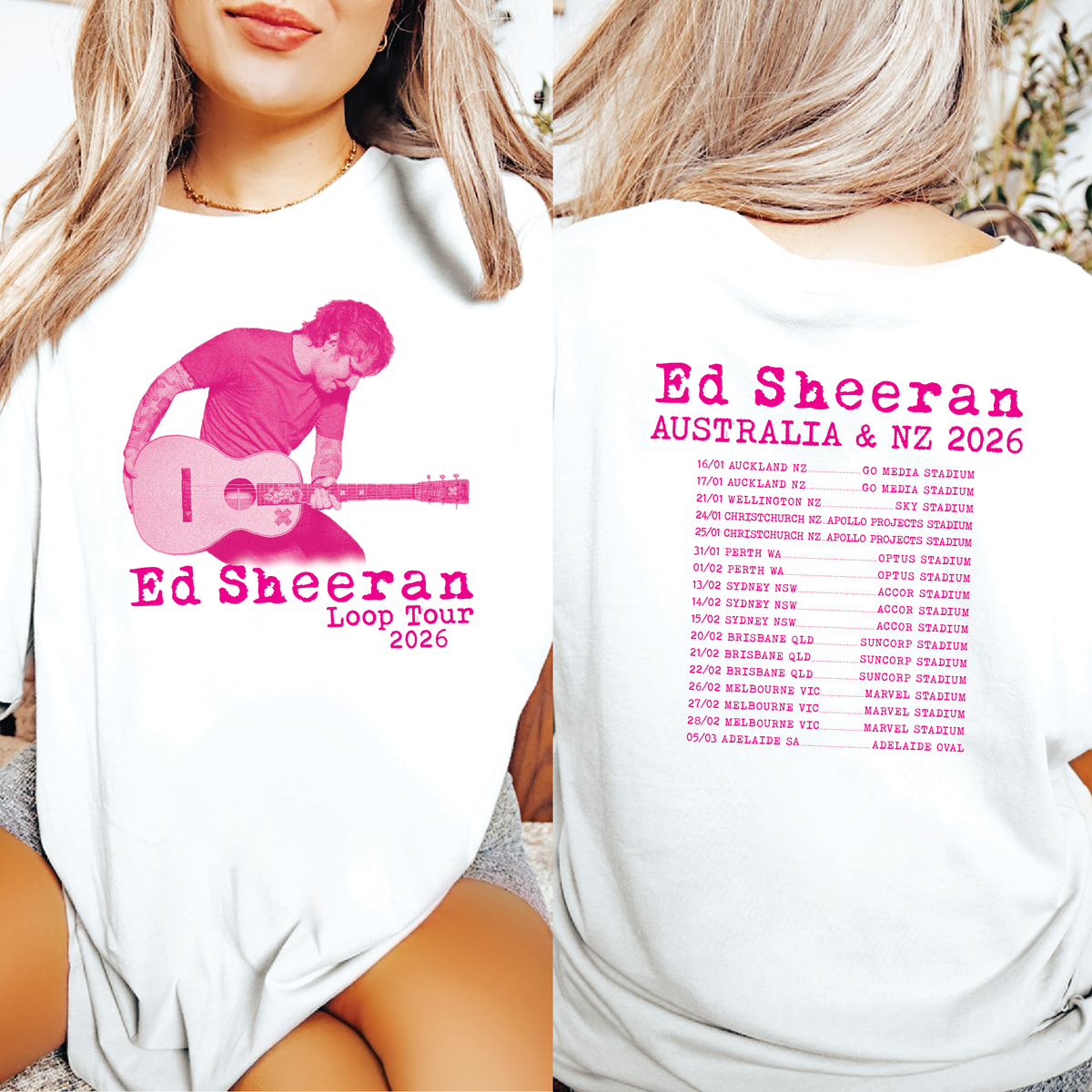 Ed Sheeran Loop Australian & NZ Tour 2026 (MORE COLOURS & STYLES)