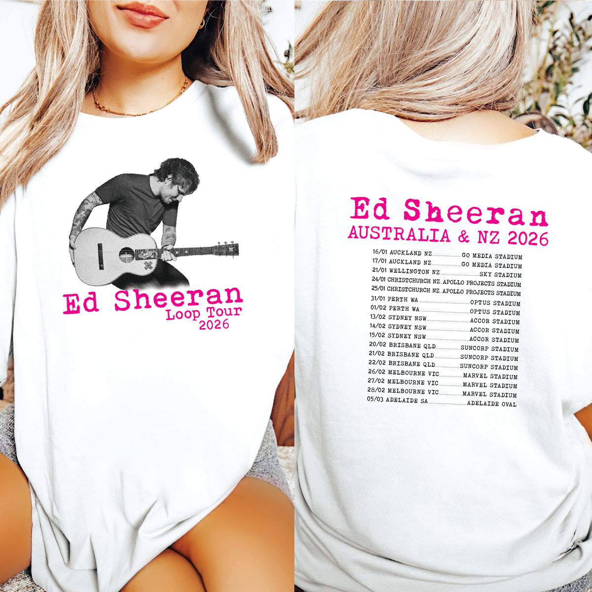 Ed Sheeran Loop Australian & NZ Tour 2026 (MORE COLOURS & STYLES)