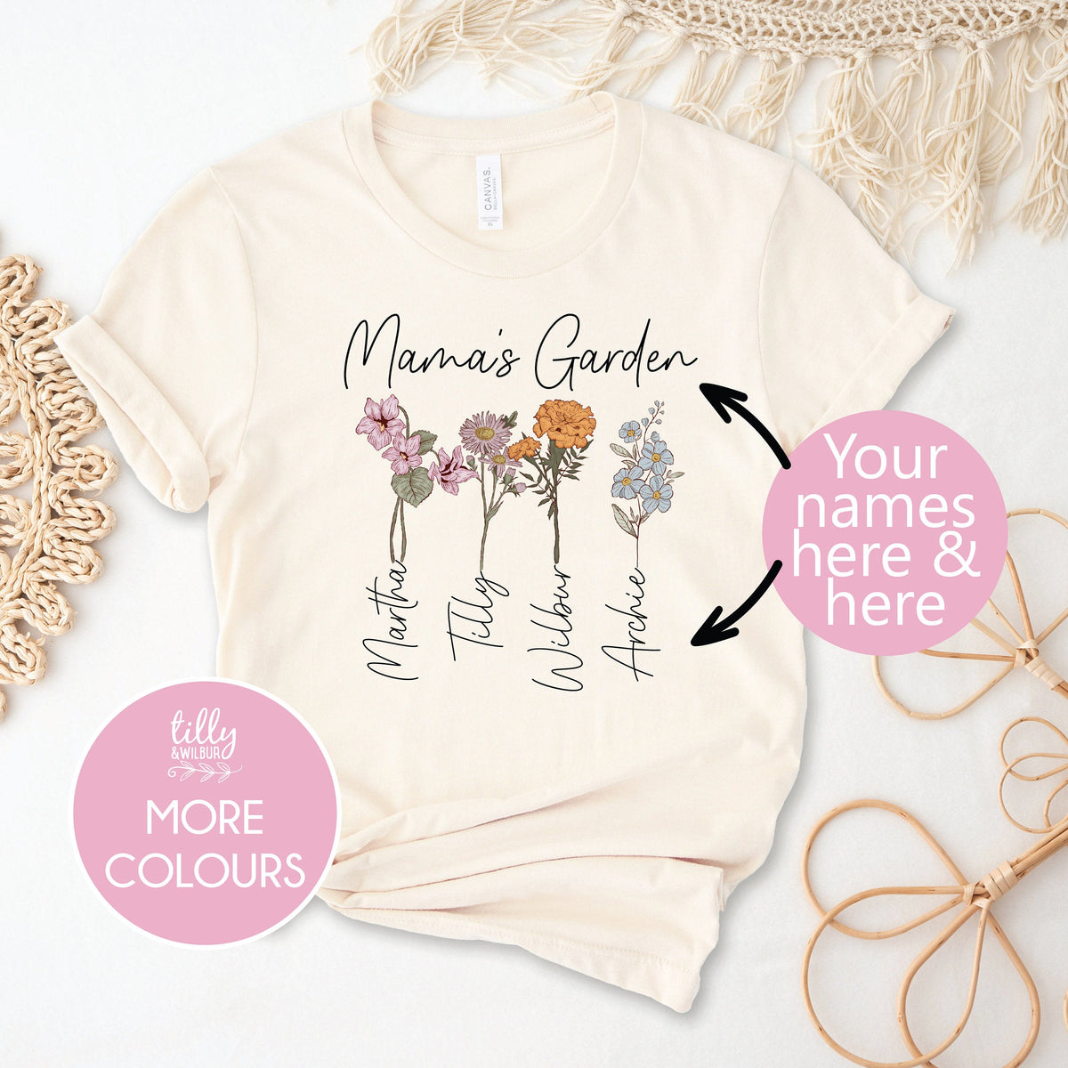 Mama's Garden with Personalised Names