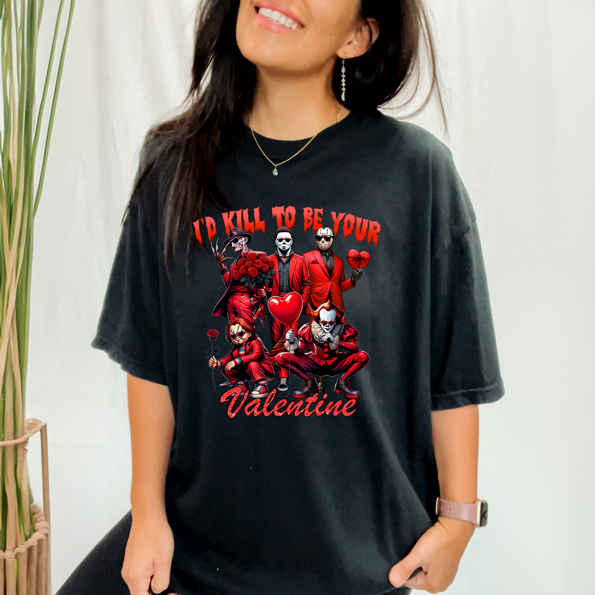 I'd Kill To Be Your Valentine Slasher T-Shirt