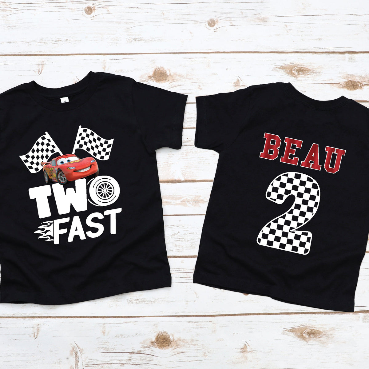 Lightning McQueen Two Fast With Custom Name (MORE COLOURS & STYLES)