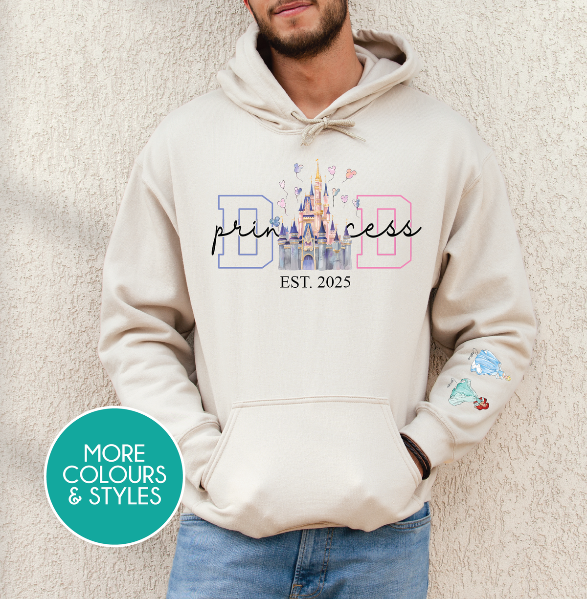 Princess Dad (Disney Princess Characters) Personalised With Kids Names