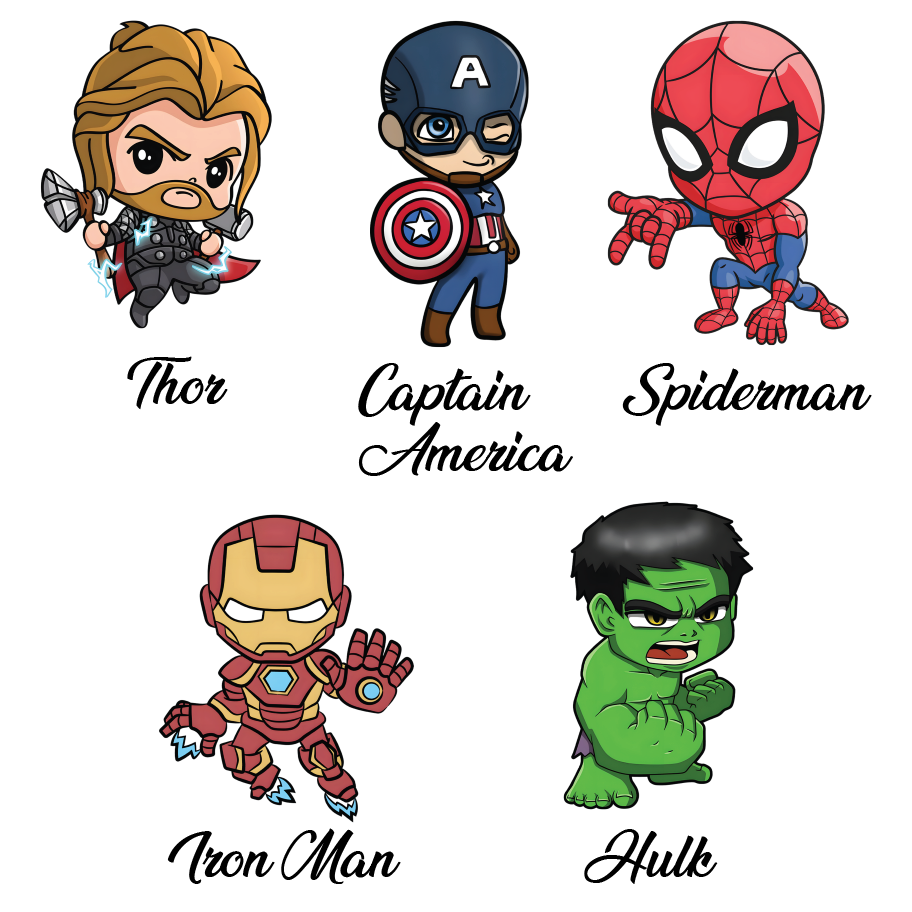 Super Dad (Marvel Characters) Personalised With Kids Names
