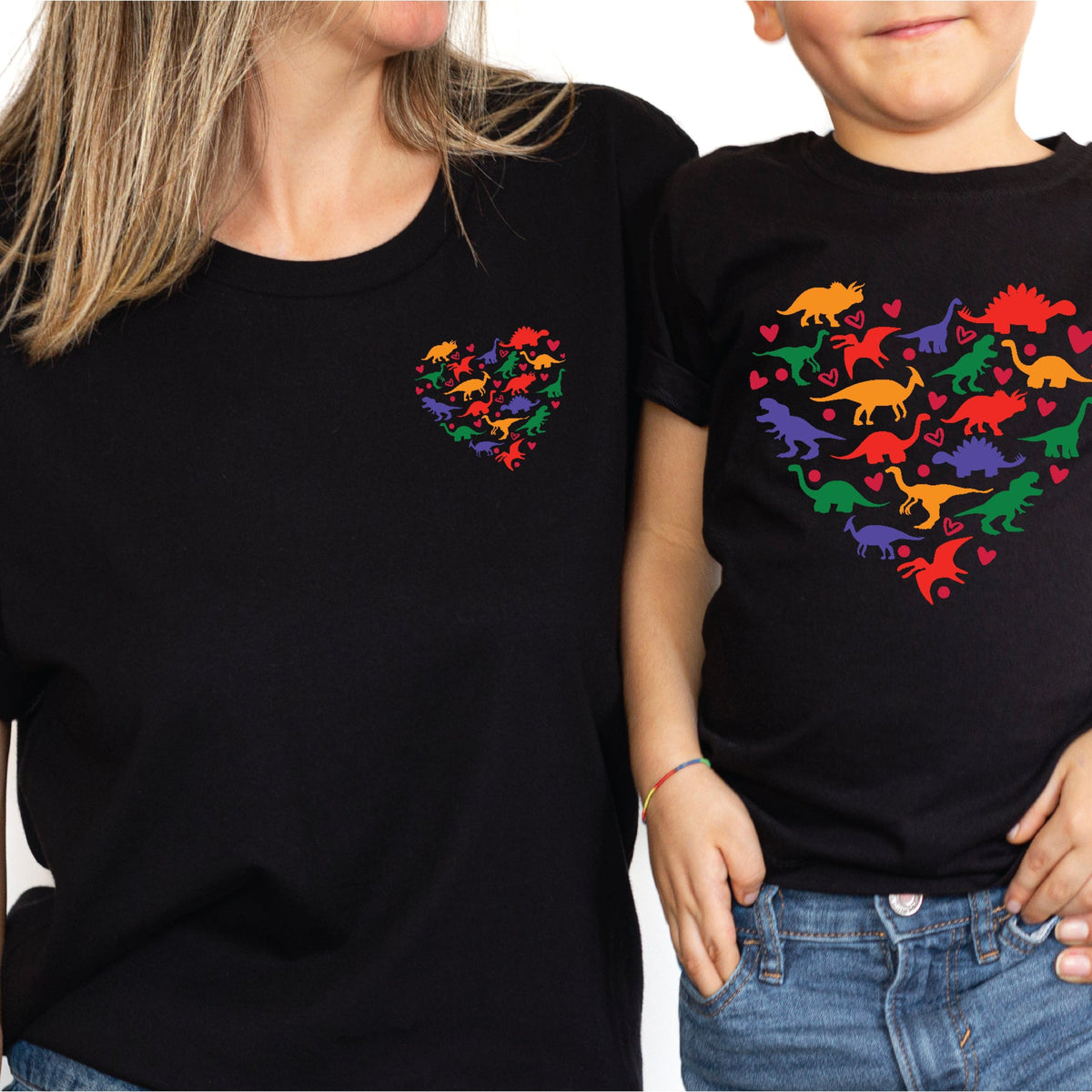 Multicoloured Dinosaur Heart (MORE COLOURS & STYLES)