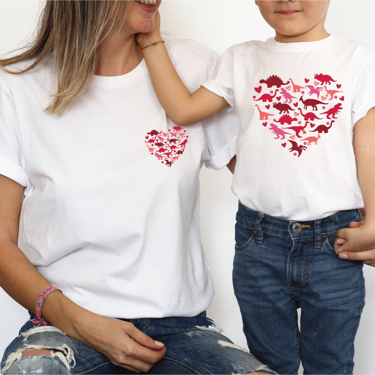 Pink & Red Dinosaur Heart (MORE COLOURS & STYLES)