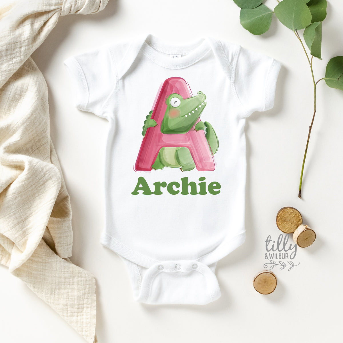 A Is For Alligator With Custom Name