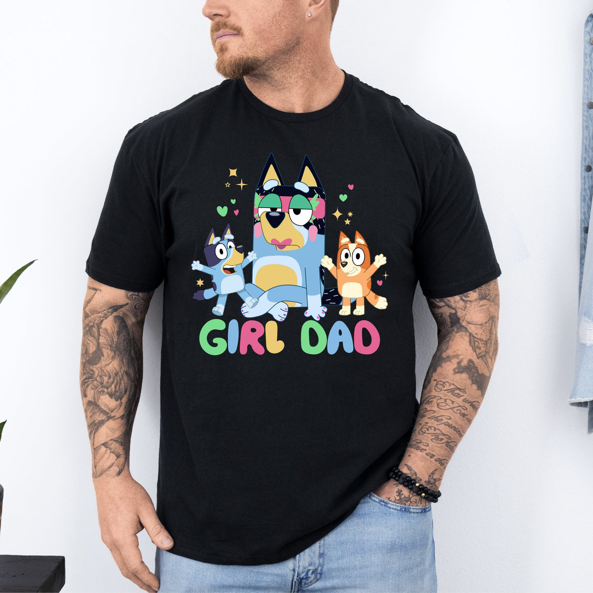Girl Dad Featuring Bandit, Bluey and Bingo (MORE COLOURS & STYLES)