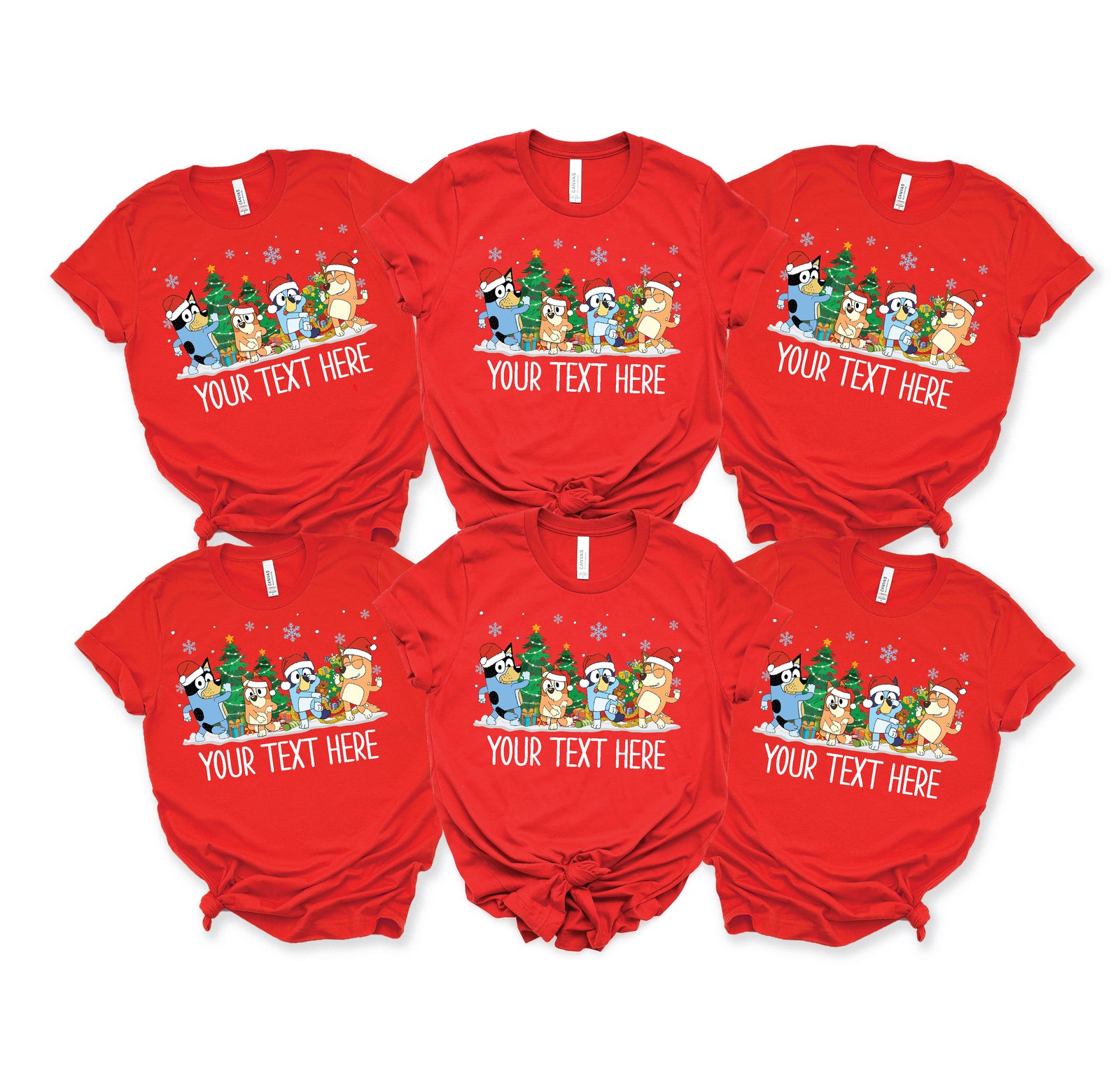 Personalised Bluey Family Christmas (MORE COLOURS &STYLES)