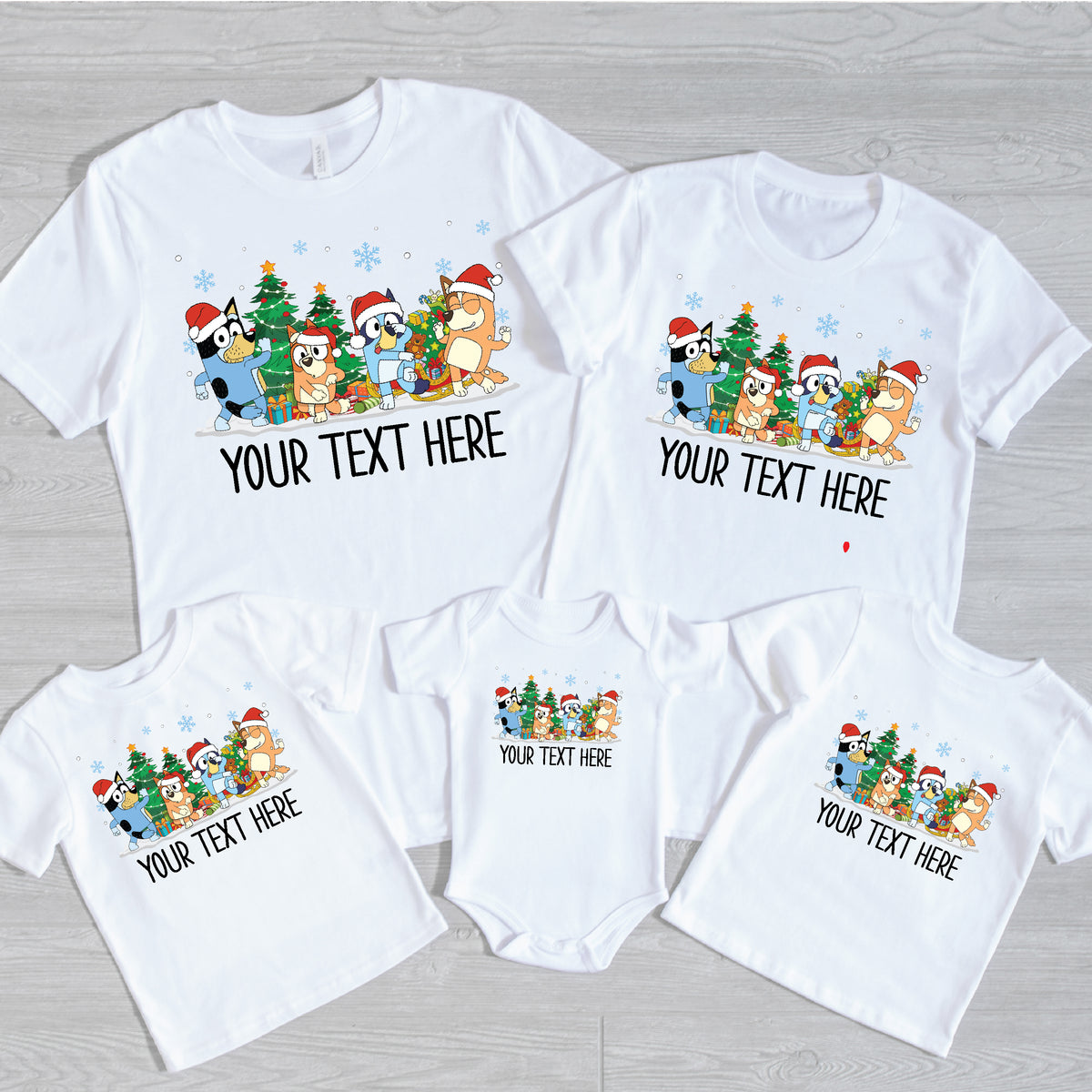 Personalised Bluey Family Christmas (MORE COLOURS &STYLES)
