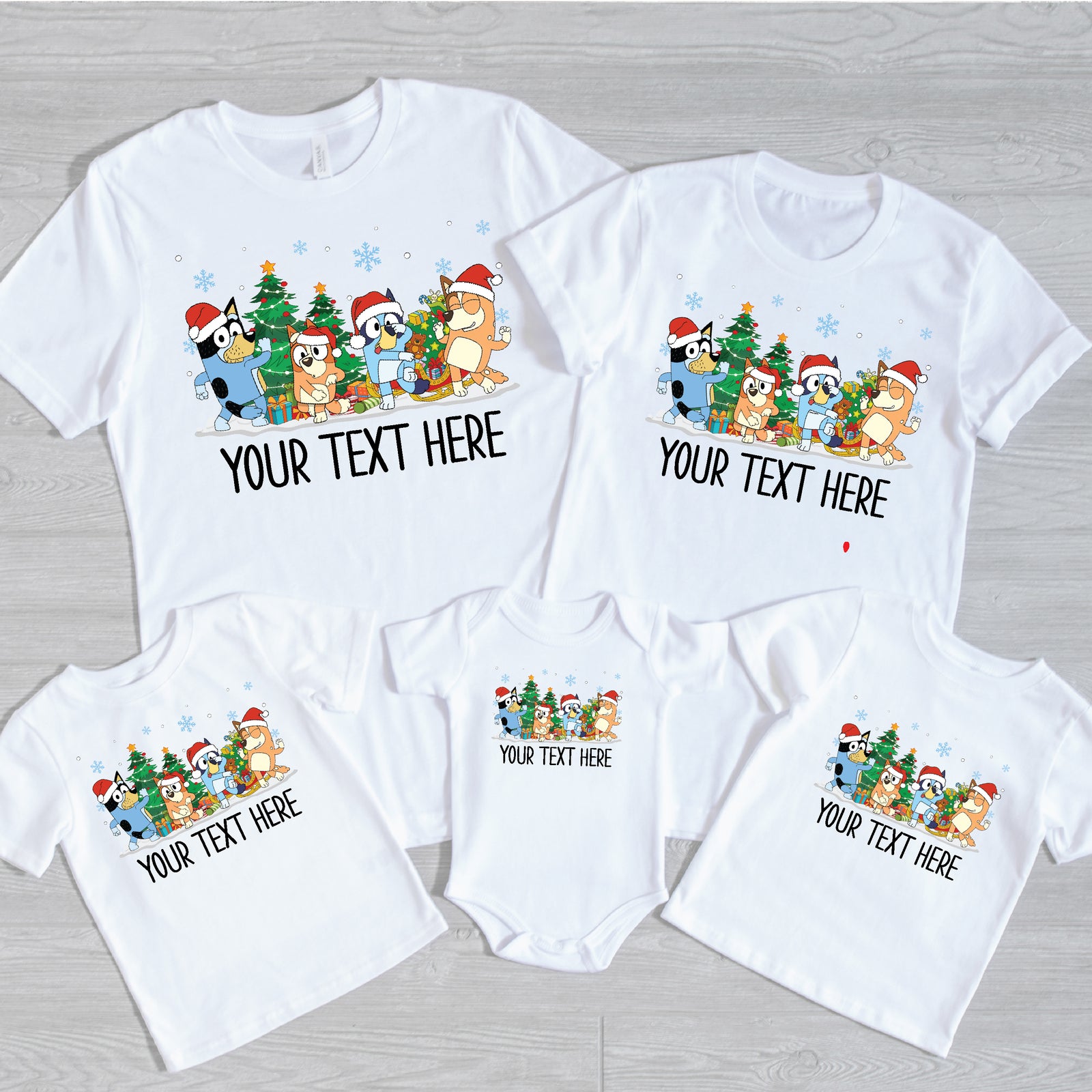 Personalised Bluey Family Christmas (MORE COLOURS &STYLES)