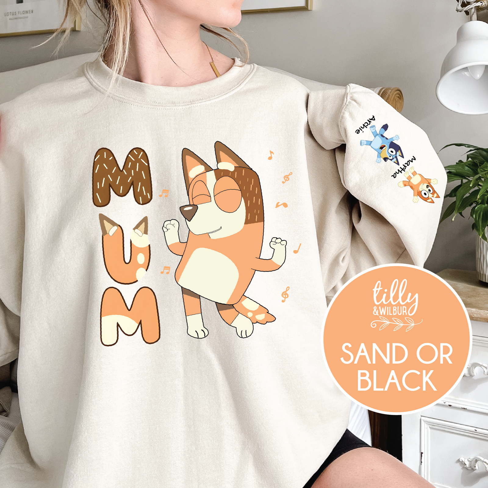 Chilli Jumper (Bluey's Mum) Personalised With Kids Names