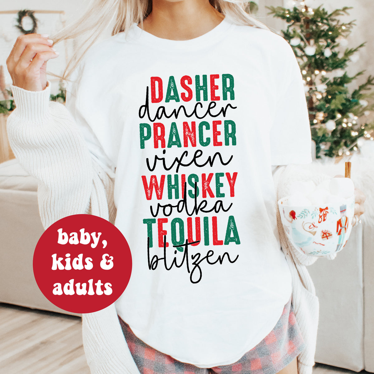 Drinking Reindeer- Dasher Dancer Prancer Whiskey Tequila Blitzen
