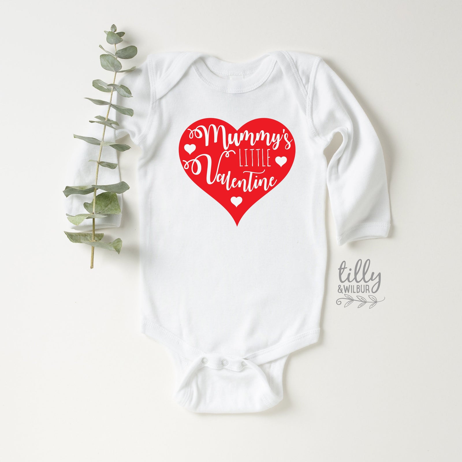 Mummy's Little Valentine- Red Heart Print