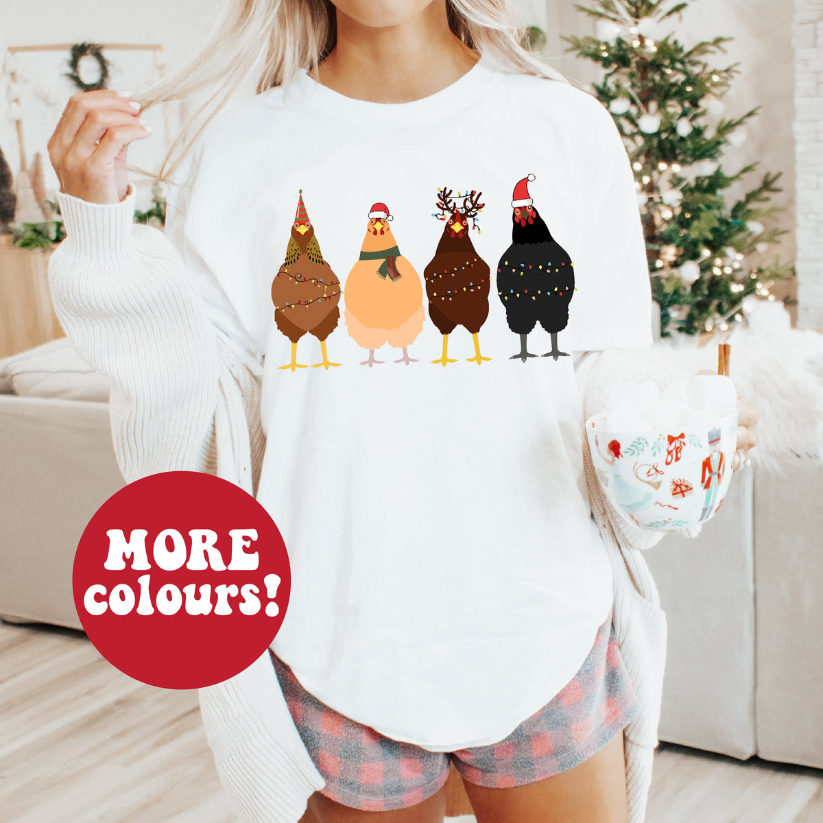 *MORE COLOURS AVAILABLE* Christmas Chickens T-Shirt