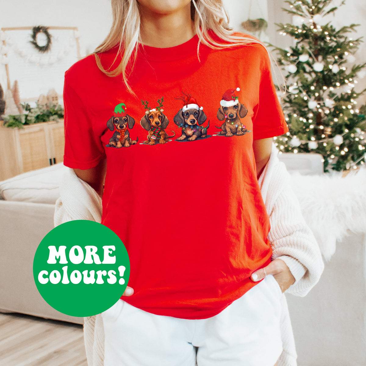 *MORE COLOURS AVAILABLE* Dachshund Christmas T-Shirt
