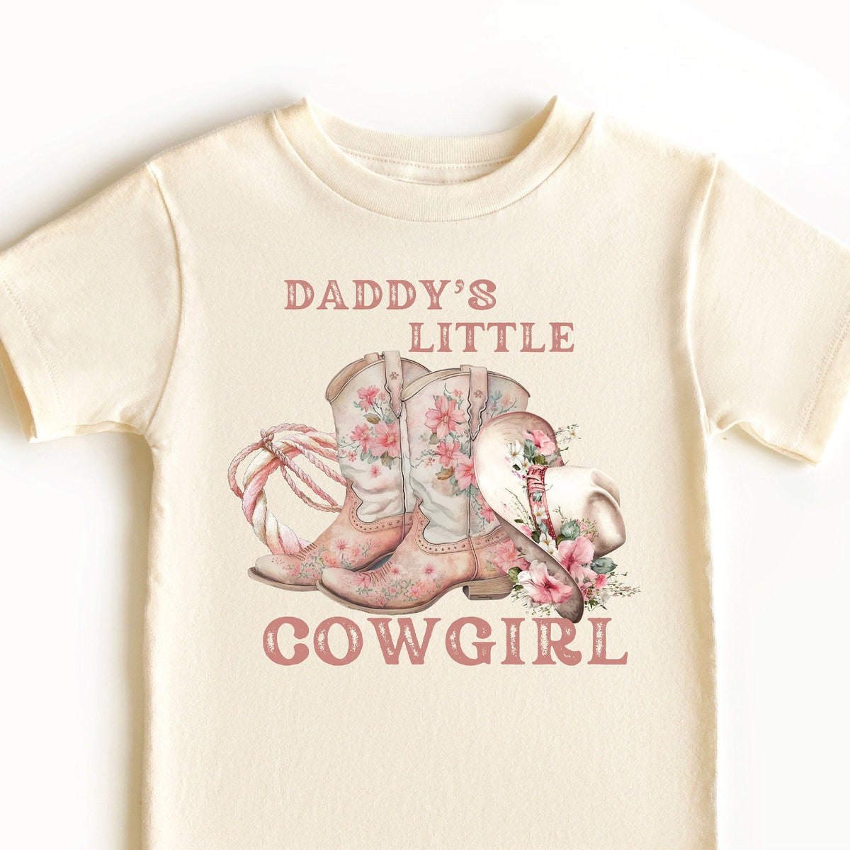 Daddy's Little Cowgirl T-Shirt, Daddy's Little Cowgirl Bodysuit, Western Theme, Cowboy Boots, Father's Day T-Shirt, 1st Father's Day Outfit