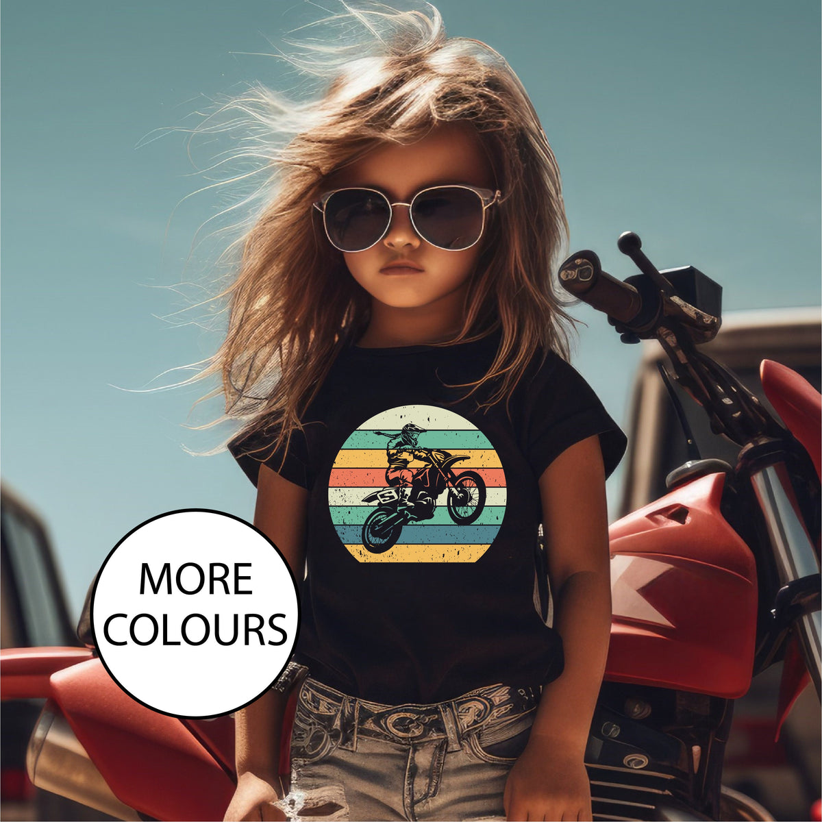 Girls Dirt Bike T-Shirt, Girls Motocross T-Shirt, Girls Dirtbike T-Shirt, Girls Motorcycle T-Shirt, Girls Motorbike T-Shirt