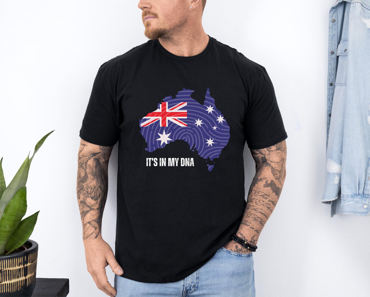 It's In My DNA T-Shirt, Australia Day T-Shirt, Aussie DNA T-Shirt, Aussie Fingerprint T-Shirt, Australiana, Australia Theme