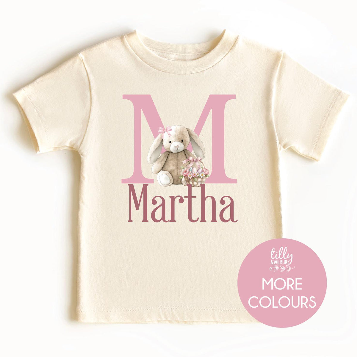 Personalised Easter T-Shirt, Custom Easter Shirt, Lop Ear Bunny, Easter T-Shirt, Girl's Easter Bunny Gift, Girl's Easter Shirt, Easter Gift