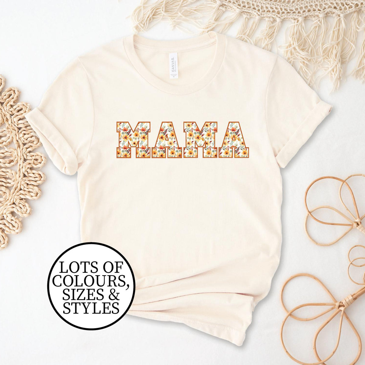 Mama T-Shirt, Floral Mama Print, Mum Gift, Mother's Day Gift, Matching Family T-Shirts, Mum Birthday, Mama Birthday, Mama Gift, Mama Shirt