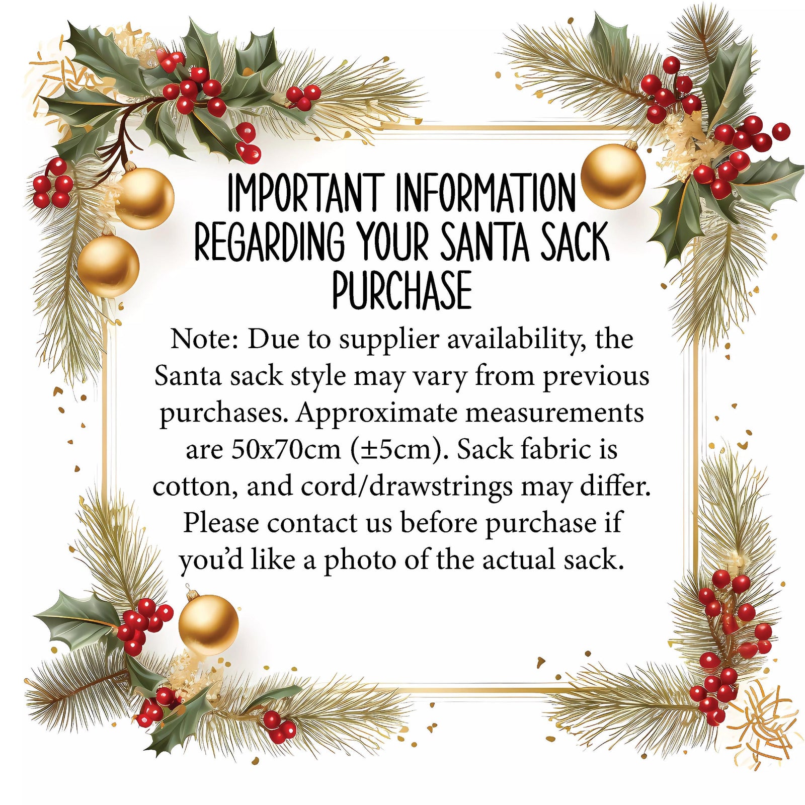 Personalised Santa Sack, Special Delivery, 50cm x 70cm, High Quality Cotton Linen, Christmas Gift Bag, Christmas Keepsake, Xmas Stocking