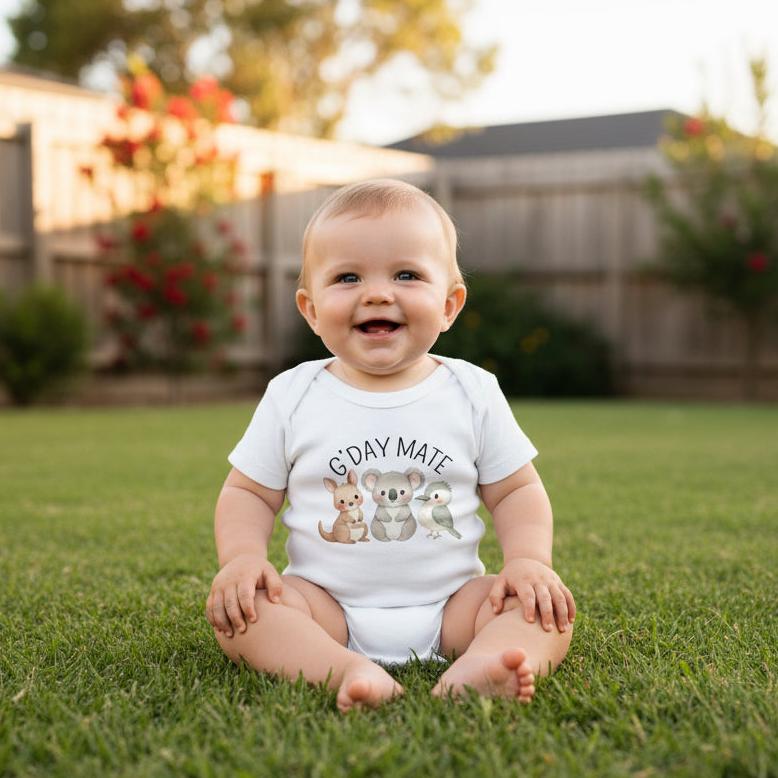 G'day Mate Bodysuit Or T-Shirt, More Sizes & Colours, Australia Day T-Shirt