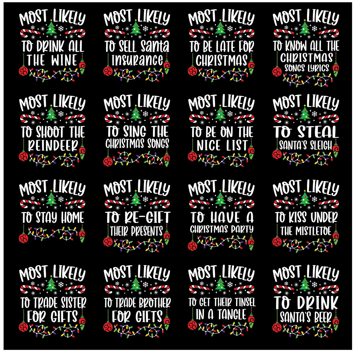 Most Likely To Matching Family Christmas (MORE COLOURS & STYLES)