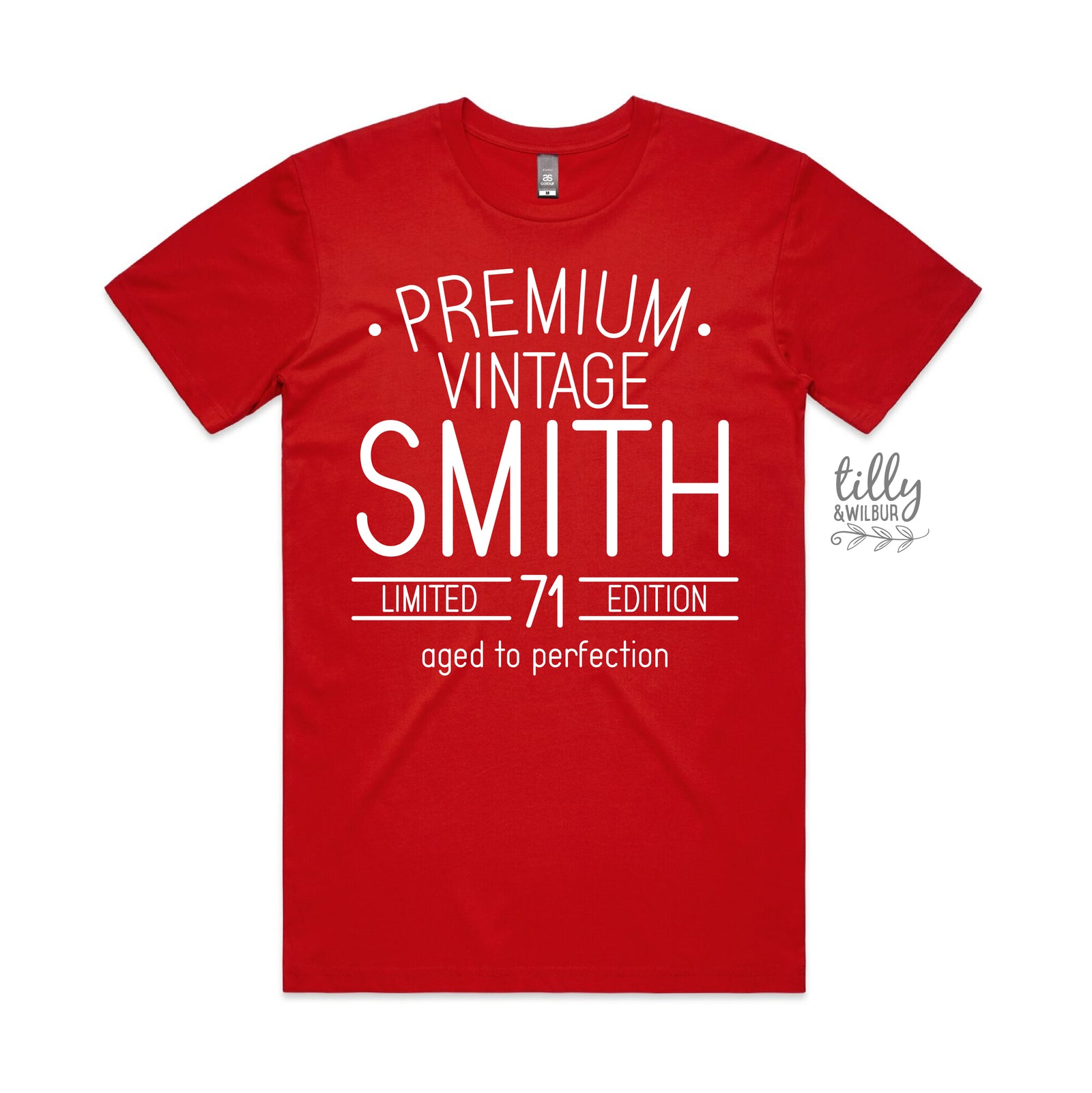 Premium Vintage, Limited Edition & Aged To Perfection With Custom Name & Year (MORE COLOURS & STYLES)