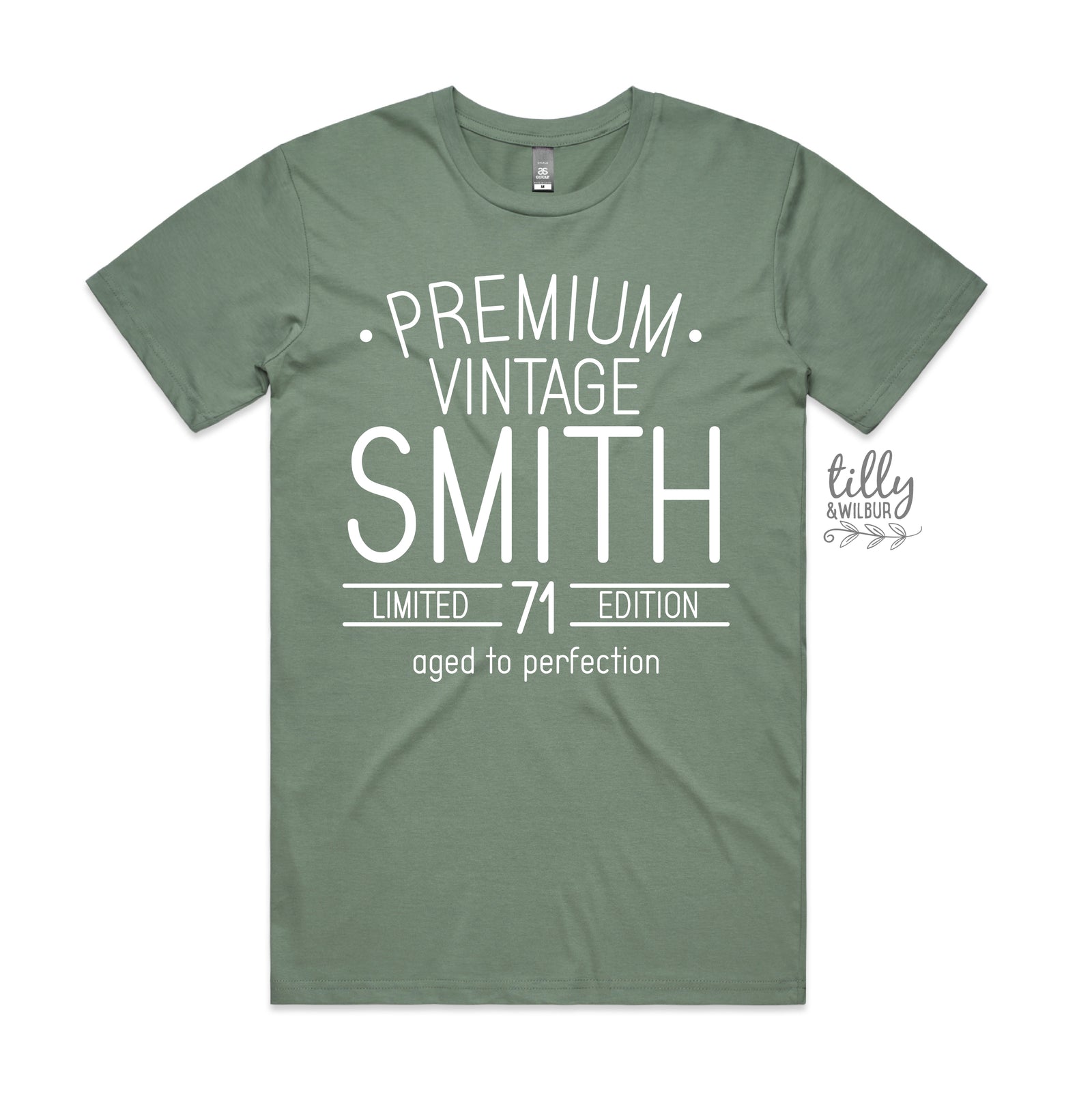 Premium Vintage, Limited Edition & Aged To Perfection With Custom Name & Year (MORE COLOURS & STYLES)