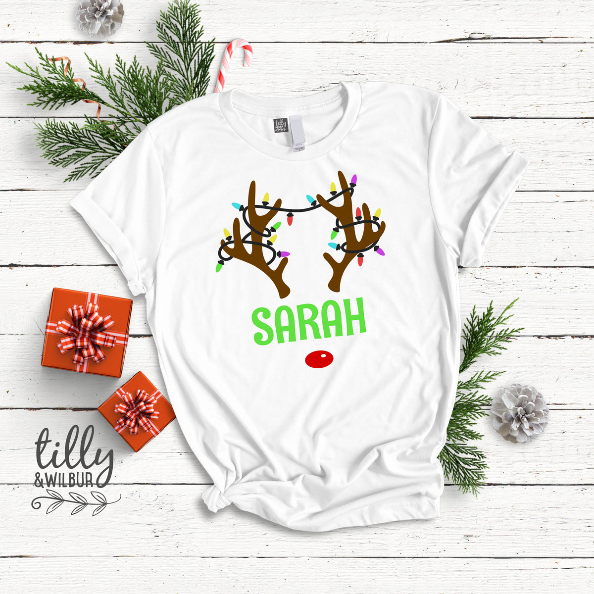 Reindeer With Custom Name (MORE COLOURS & STYLES)