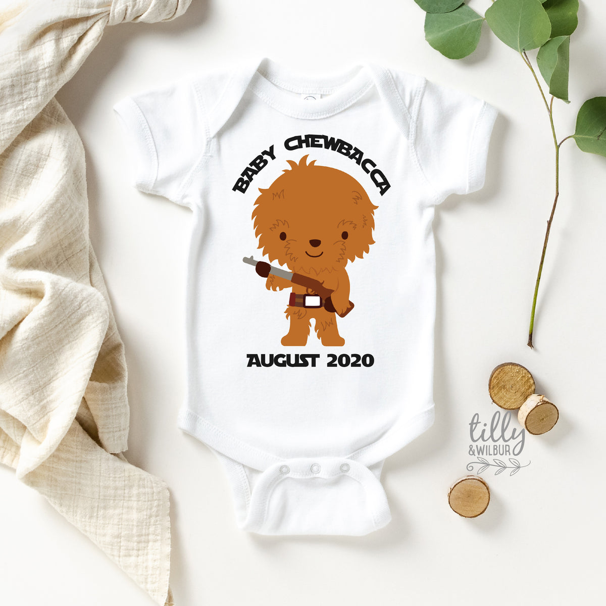 Baby Chewbacca With Custom Name And/Or Due Date