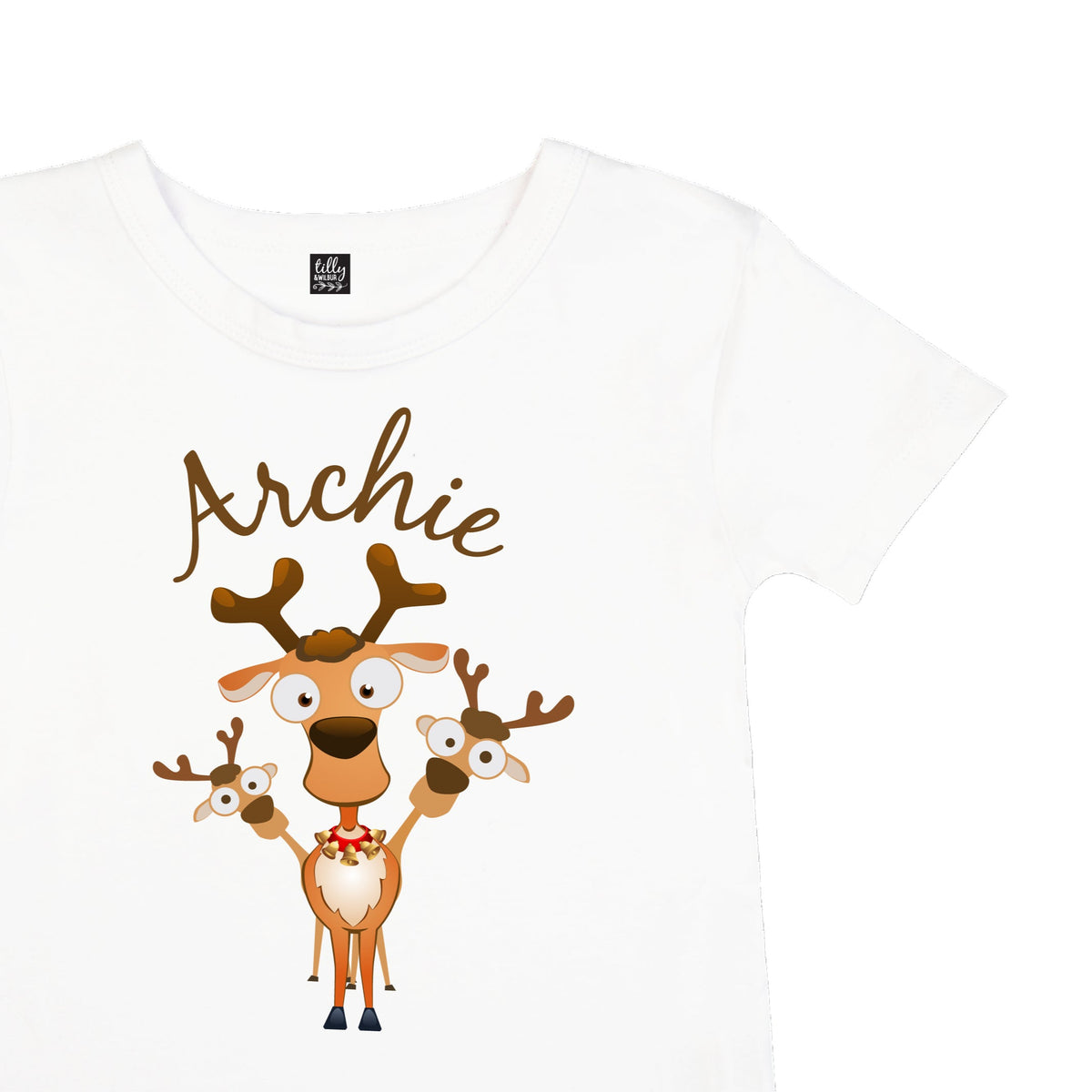 Christmas Reindeer With Custom Name (MORE COLOURS & STYLES)
