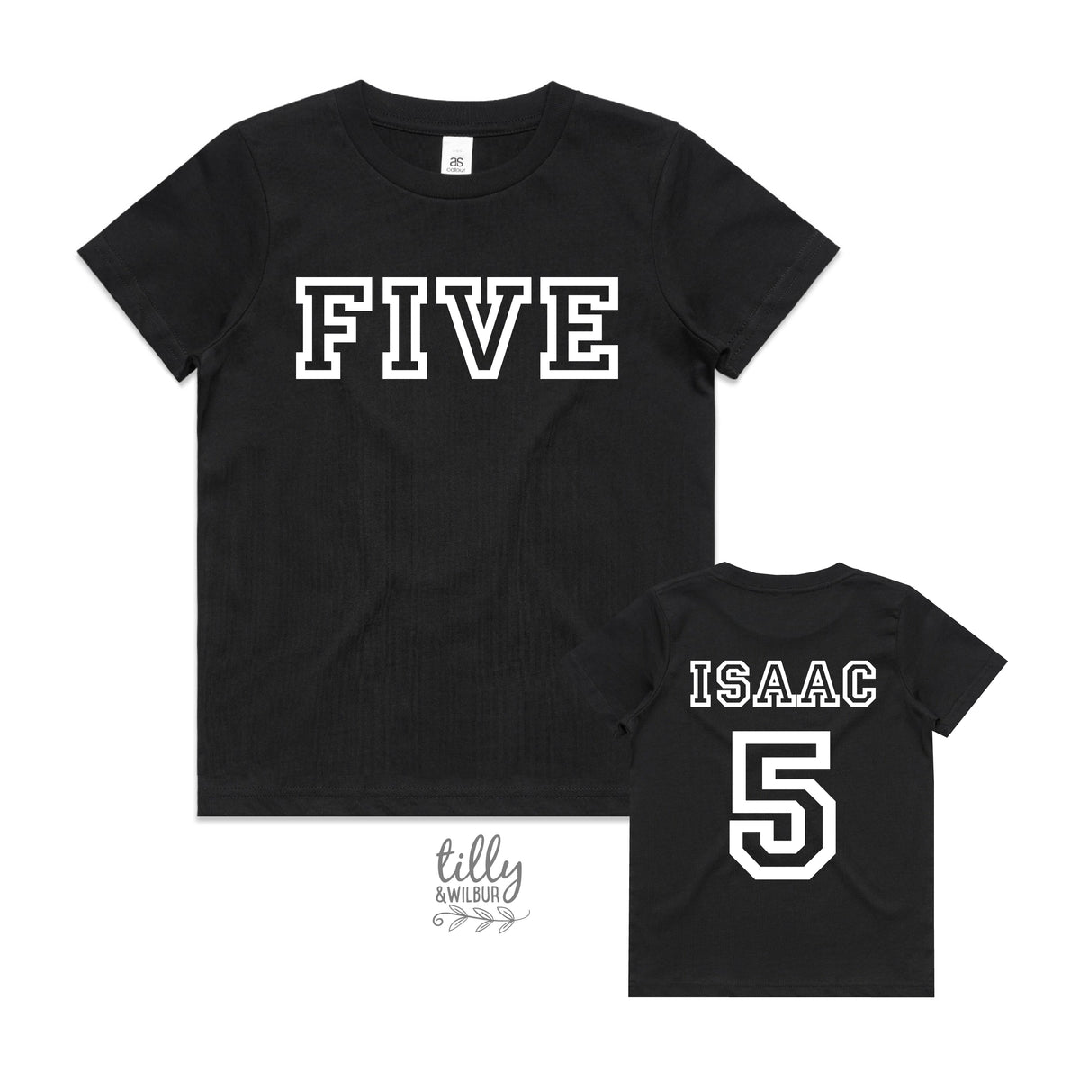Five With Custom Name (MORE COLOURS & STYLES)