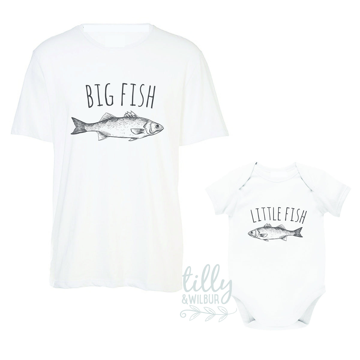 Big Fish Little Fish Father Son Matching Shirts, Big Fish Little Fish, Matching Dad And Baby, Matching Dad And Kid, Father's Day Gift, Daddy
