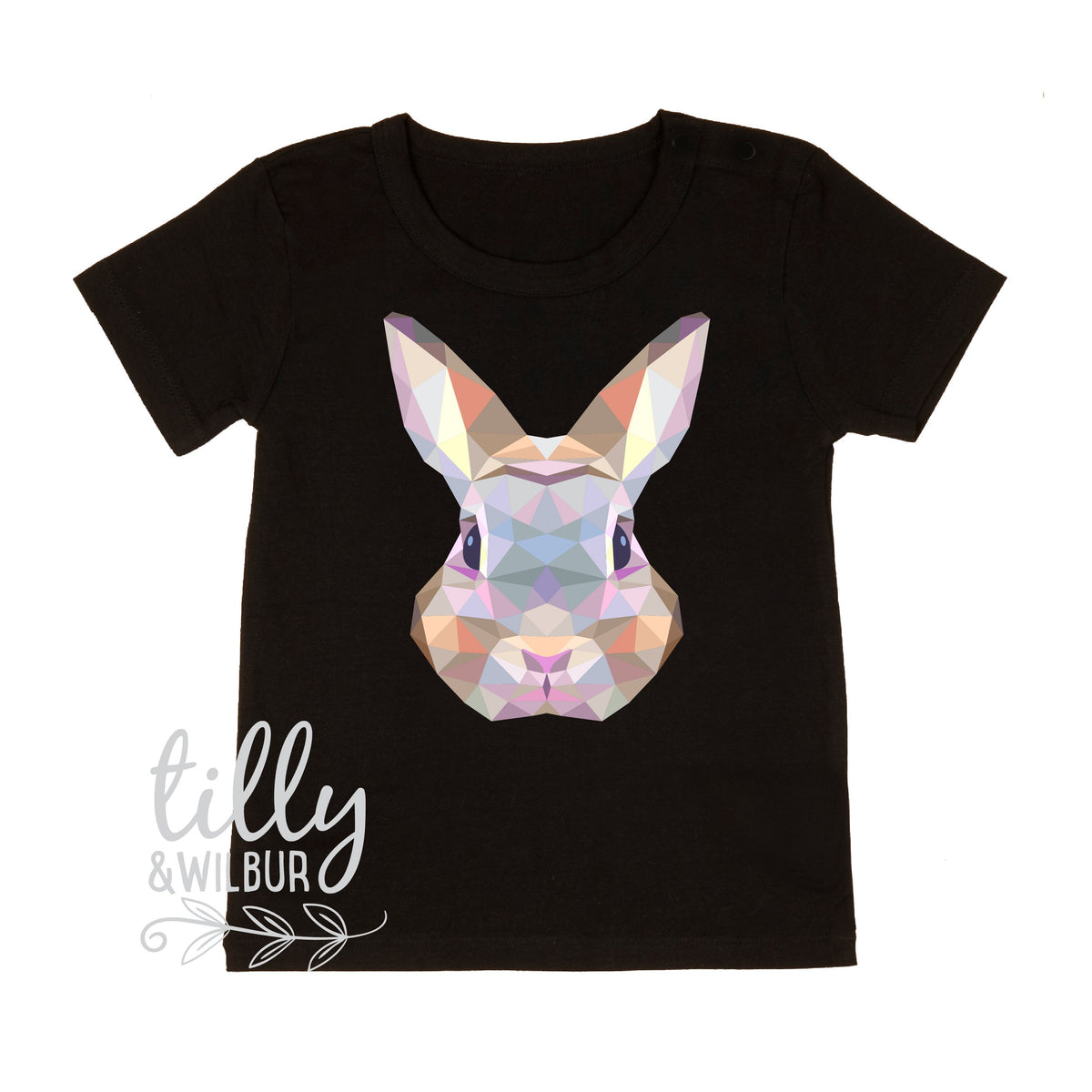 Rabbit Easter T-Shirt For Boys, Geometric Rabbit Shirt, Easter T-Shirt, Boys Easter Gift, Boys Easter Shirt, Hip Hop Boys Easter Clothing