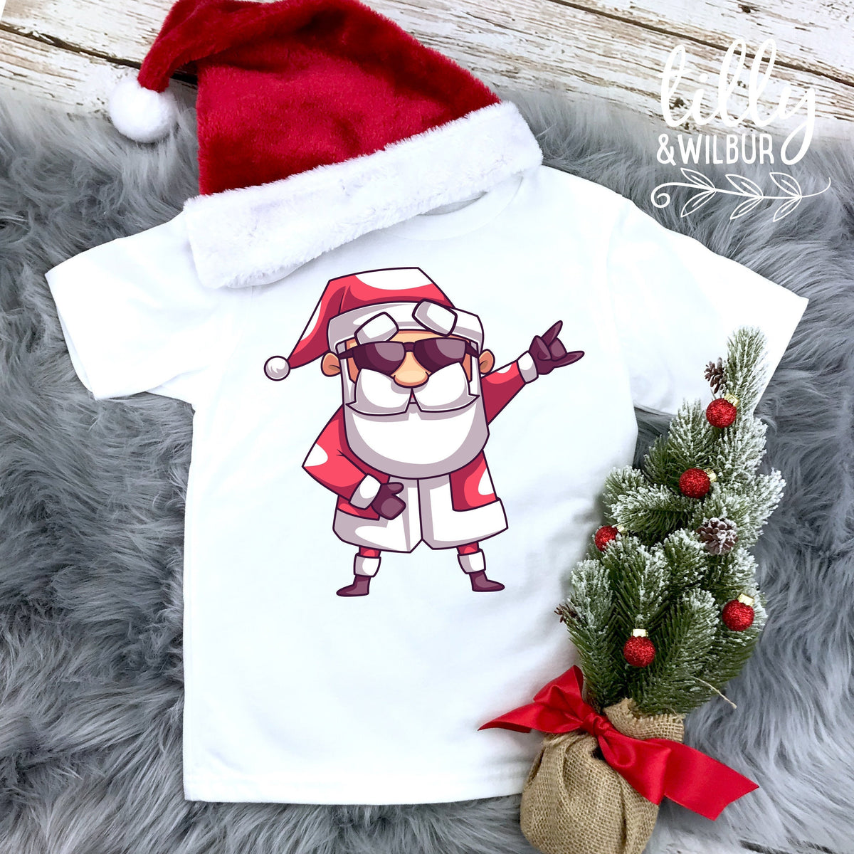 Christmas T-Shirt For Boys, Santa T-Shirt, Boy's Christmas Gift, Cool Dude, Heavy Metal Santa, Hard Rock Santa, Boy's Christmas Shirt