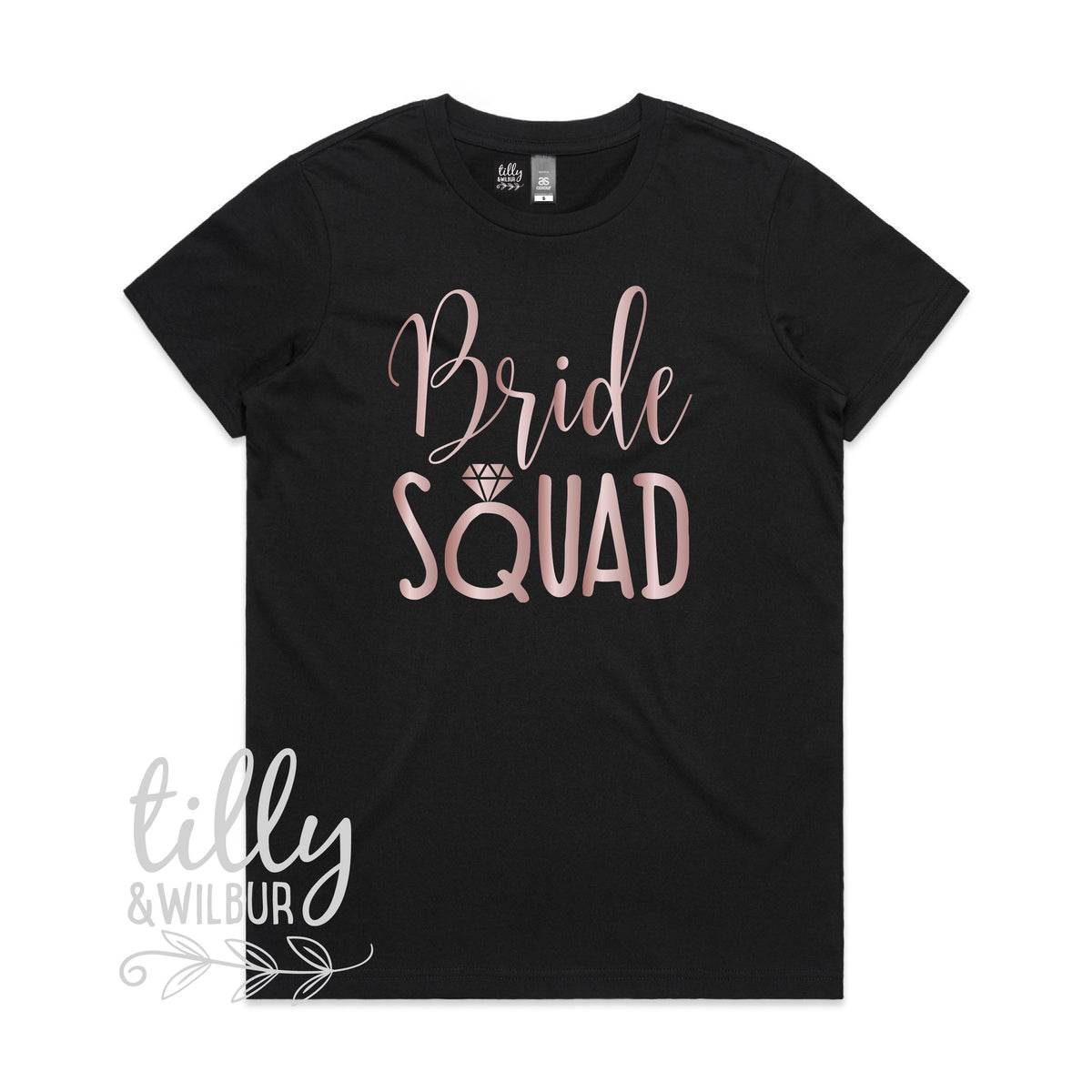 Bride Squad Women's T-Shirt, Wedding Gift, Wedding Party, Bridal Party, Newlywed, Bride Shirt, Hens Night, Bridesmaid TShirt Gift, Hen Party
