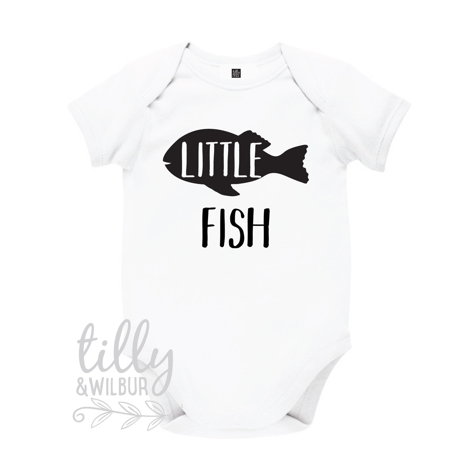 Little Fish Baby Bodysuit, Bodysuit Only - Add To Father Son Matching Shirts, Big Fish Little Fish, Matching Dad And Baby, Father's Day Gift
