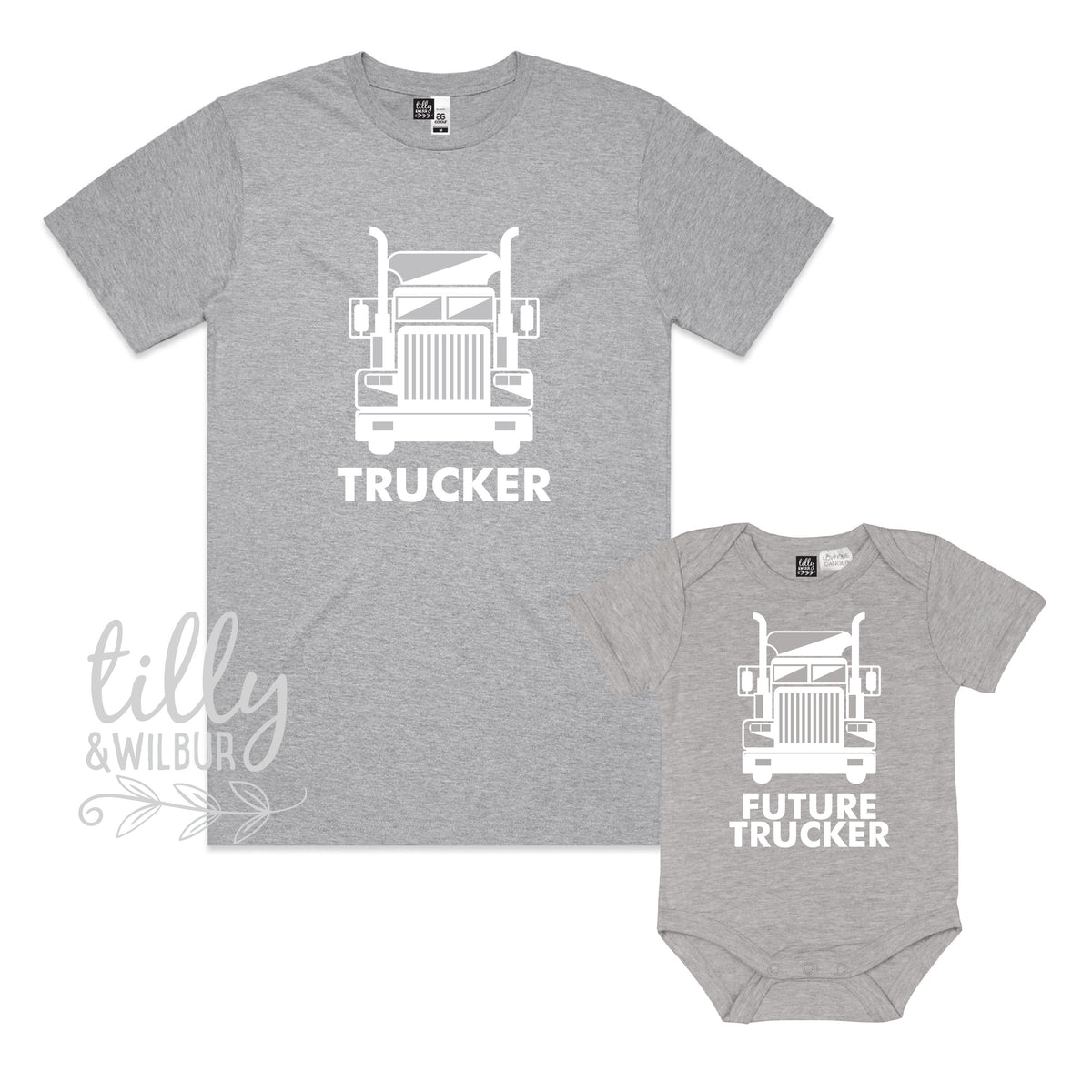 Trucker, Trucker In The Making, Father Son Matching Shirts, Matching Dad Baby, My Daddy Drives A Kenworth, Father's Day Gift, Mack Christmas