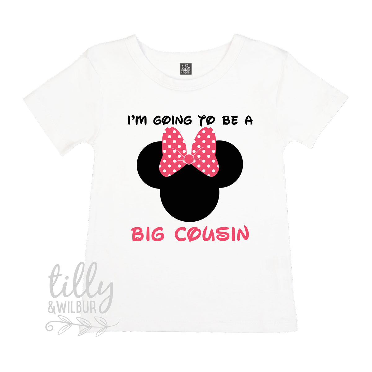 I'm Going To Be A Big Cousin T-Shirt For Girls, Pregnancy Announcement T-Shirt, Big Cousin Shirt,Minnie Mouse Big Cousin T-Shirt, Big Cousin