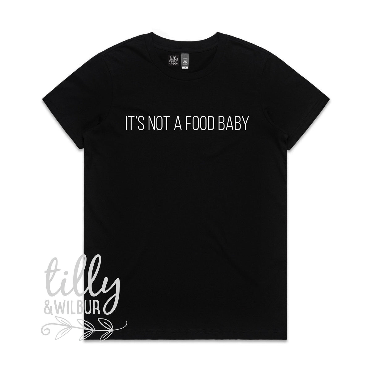 It's Not A Food Baby Women's T-Shirt, Pregnancy Announcement T-Shirt, Pregnancy T-Shirt, Pregnancy Announcement Tee, I'm Pregnant, Preggers