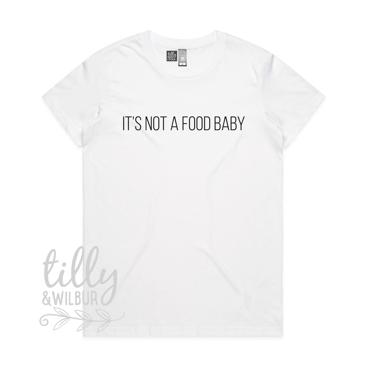 It's Not A Food Baby Women's T-Shirt, Pregnancy Announcement T-Shirt, Pregnancy T-Shirt, Pregnancy Announcement Tee, I'm Pregnant, Preggers