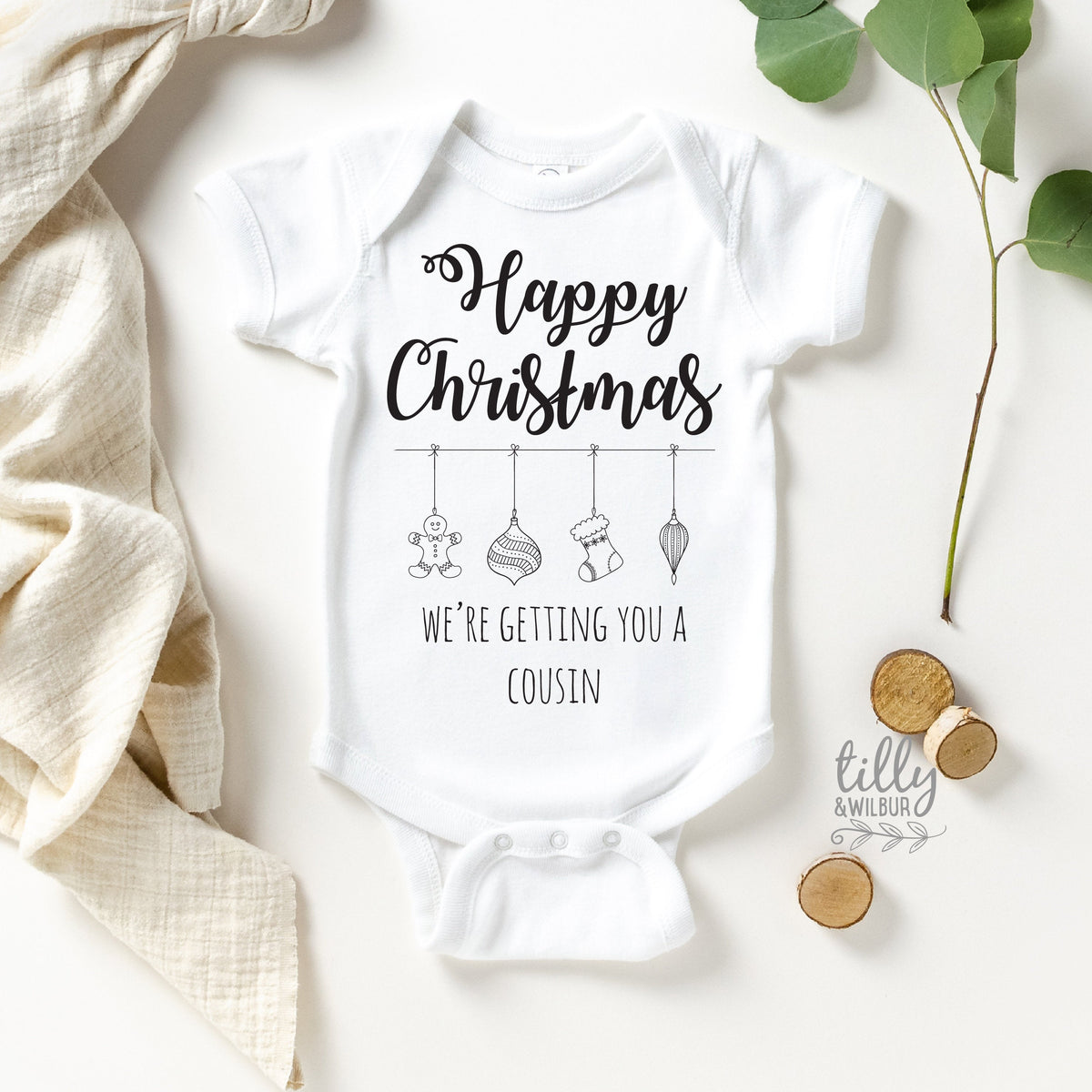 Happy Christmas We're Getting You A Cousin, You're Going To Be A Big Cousin, Pregnancy Announcement, Baby Announcement, Cousin Announcement