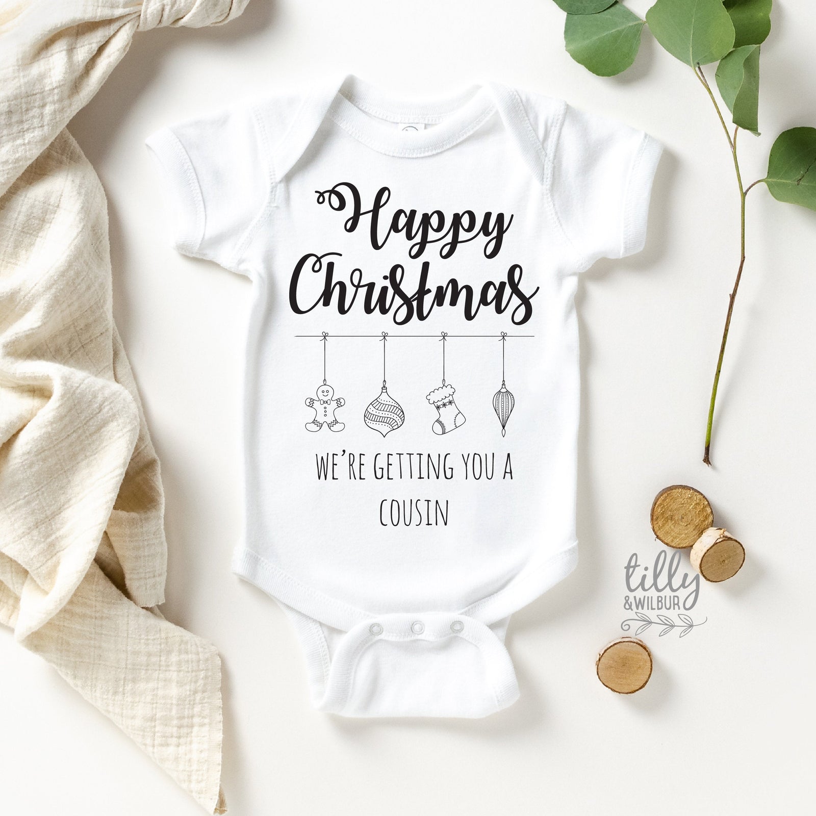 Happy Christmas We're Getting You A Cousin, You're Going To Be A Big Cousin, Pregnancy Announcement, Baby Announcement, Cousin Announcement