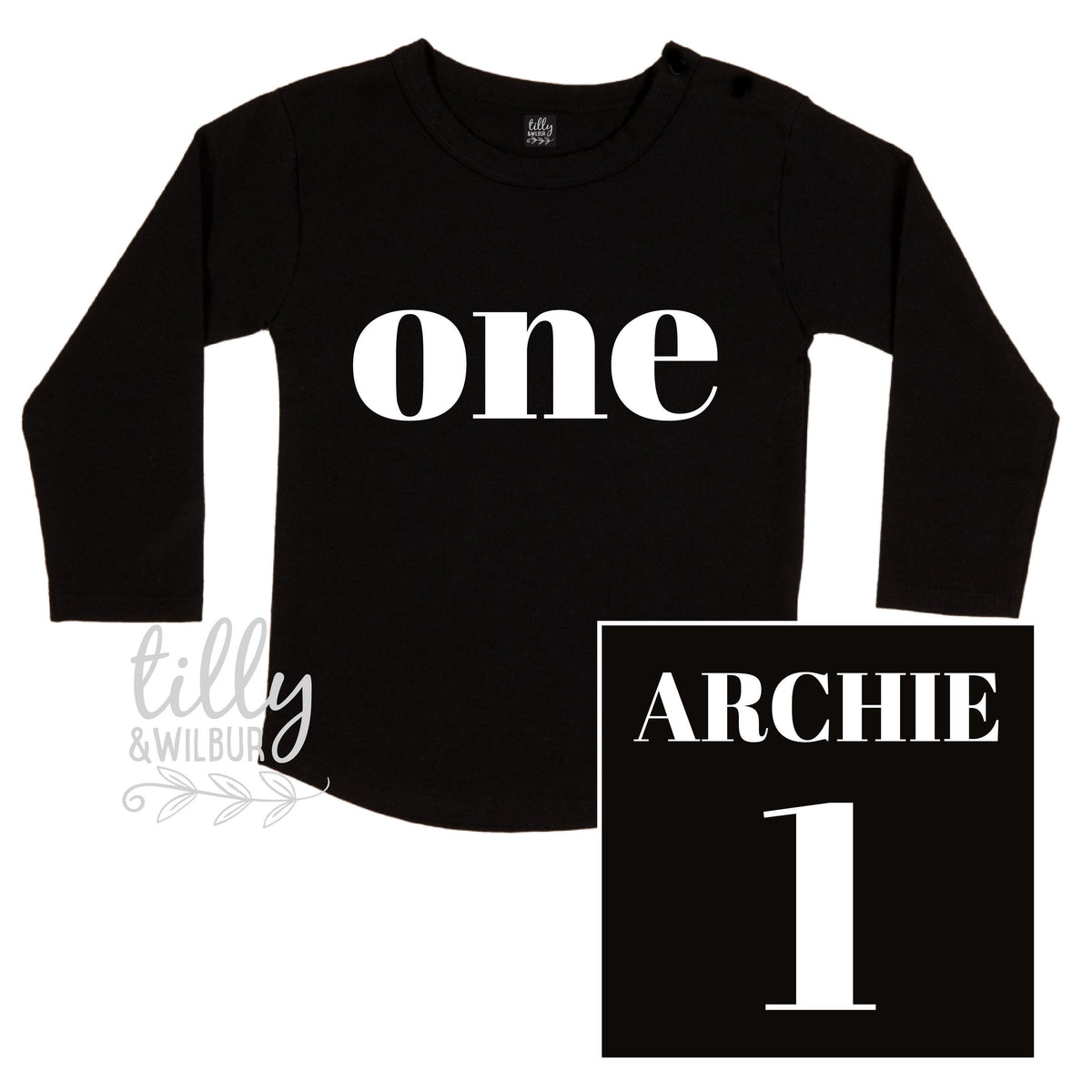 One Personalised Boys 1st Birthday T-Shirt, 1st Birthday Gift, First Birthday Tee, Name And Number 1 On Back Of Shirt, Cake Smash Outfit,
