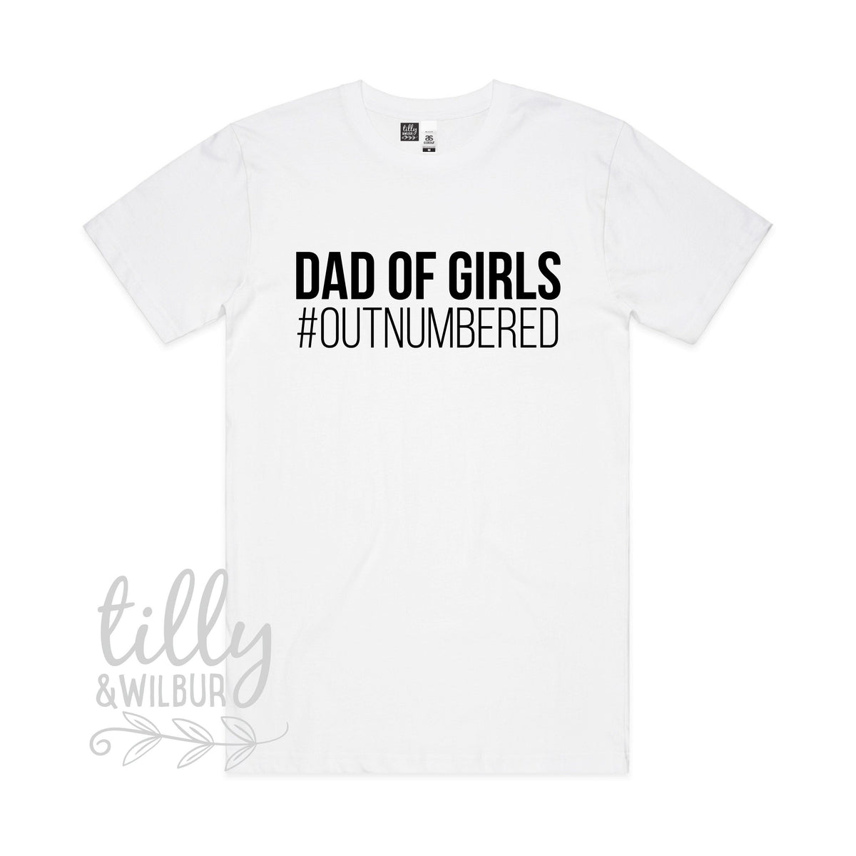 Dad Of Girls #Outnumbered Men's T-Shirt, Father's Day T-Shirt, Father's Day Gift, Dad Of Daughters, Dad Gift, Dad T-Shirt, Funny Dad TShirt