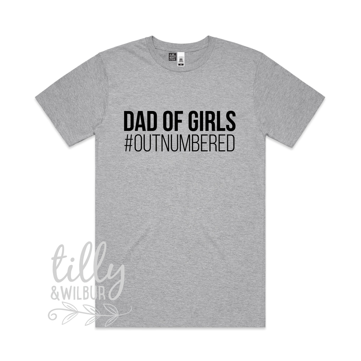 Dad Of Girls #Outnumbered Men's T-Shirt, Father's Day T-Shirt, Father's Day Gift, Dad Of Daughters, Dad Gift, Dad T-Shirt, Funny Dad TShirt